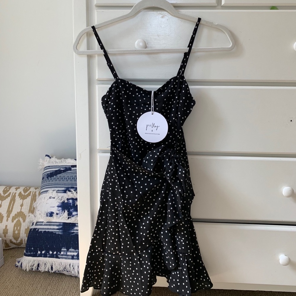 Princess polly polka dot wrap dress